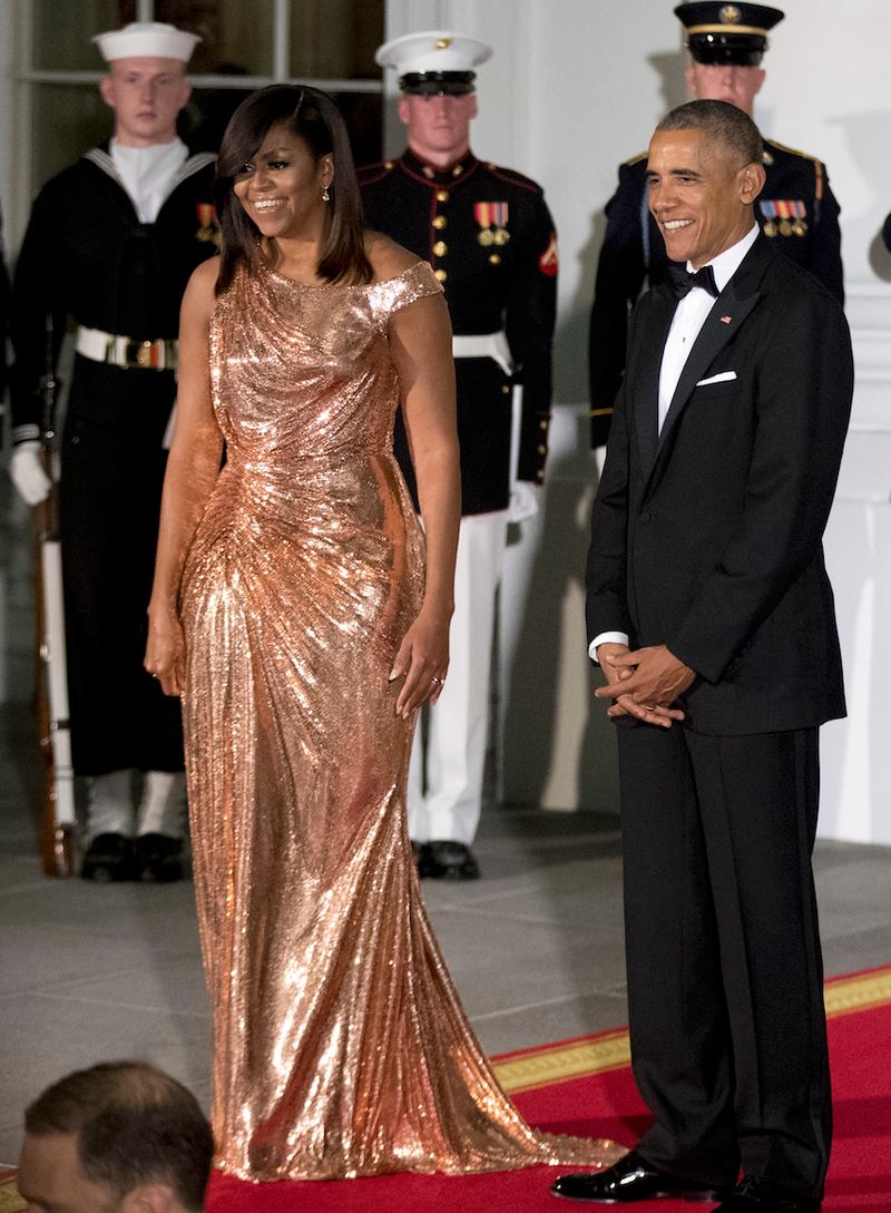 Illustration for article titled Michelle Obama Looks Like A Million Bucks At Her Final State Dinner